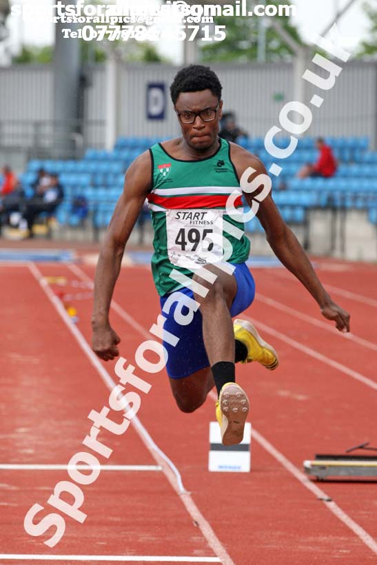 Mens under-20s triple jump, Northern Senior and Under-20s Champs., SportsCity, Manchester. Photo: David T. Hewitson/Sports for All Pics